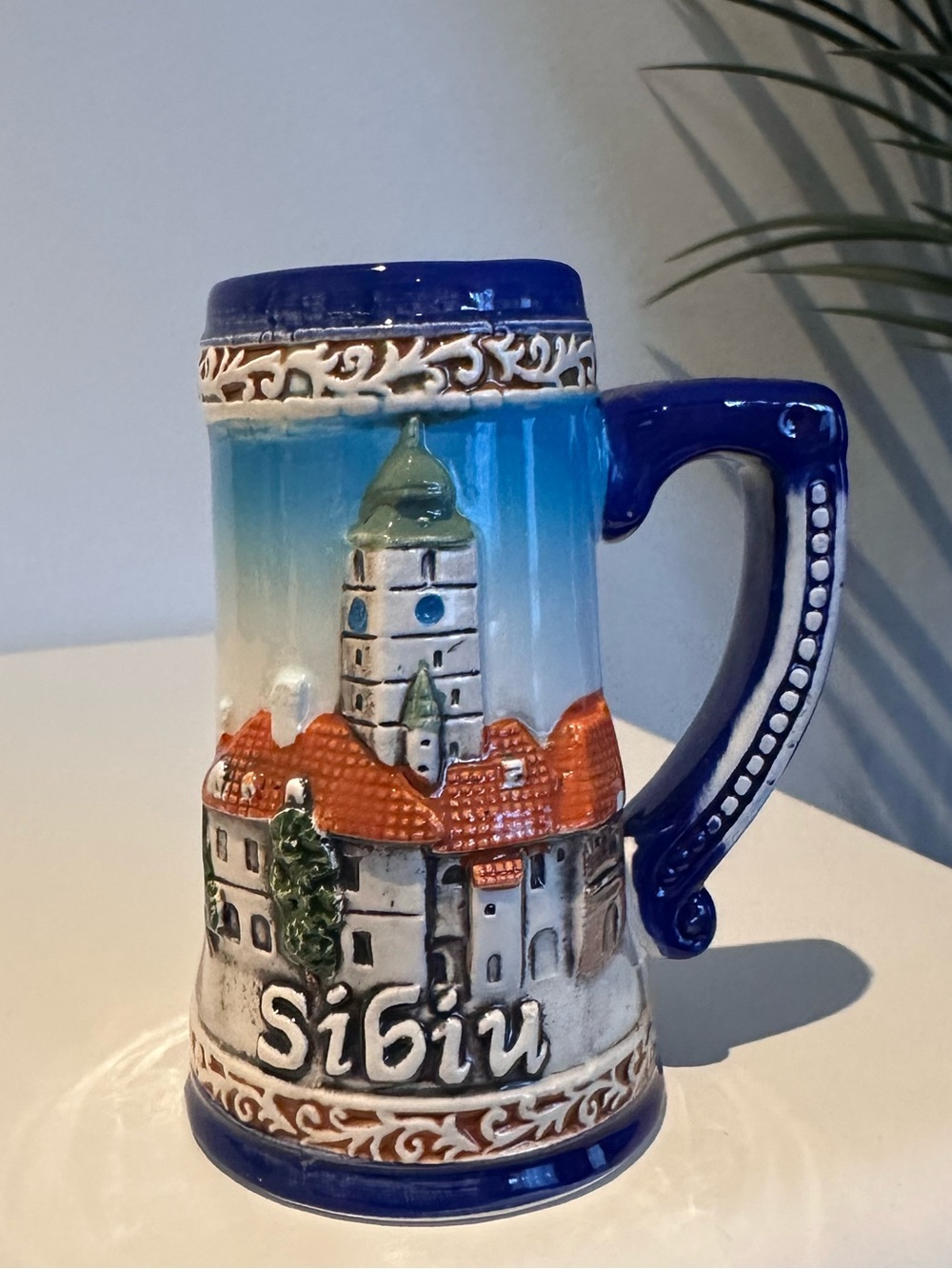 Sibiu Ceramic “Țuică - Rachiu” Small Mug Romanian Souvenir